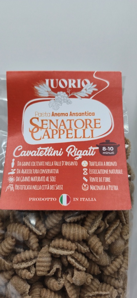 Pasta Anema Ansantica Senatore Cappelli - Cavatellini Rigati